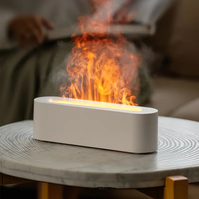 Aroma Diffuser Ultrasonic Mist & LED Flame Effect