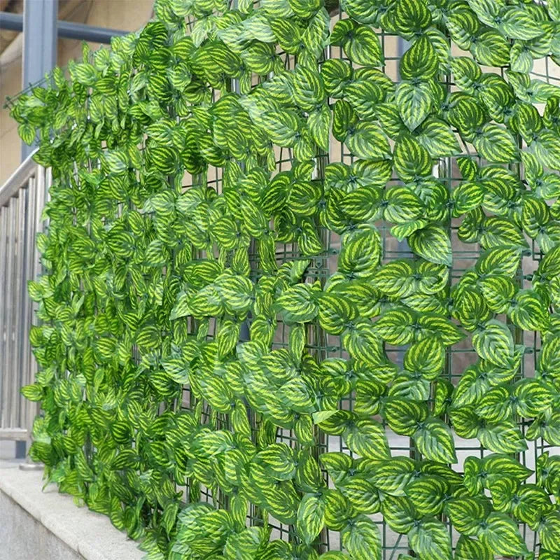 Artificial Hedge Privacy Screen Realistic Foliage Weatherproof & UV-Resistant