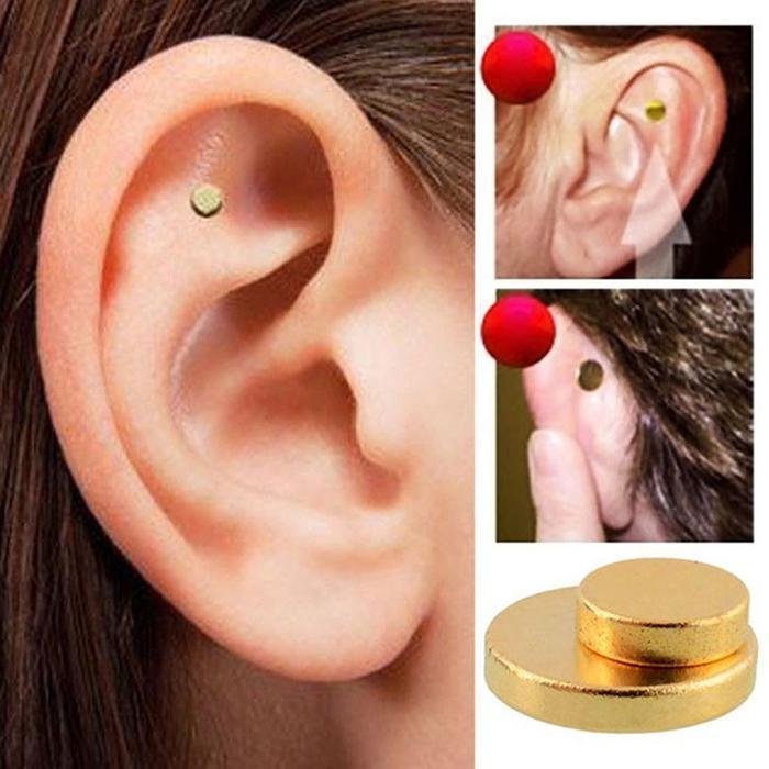 Auricular Magnetic Patches Nicotine-Free 24-Carat Gold-Plated Reusable