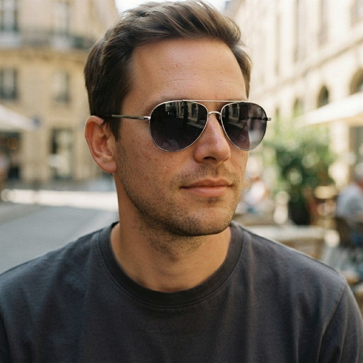 Aviator Sunglasses Gradient Resin Lenses & UV400 Protection