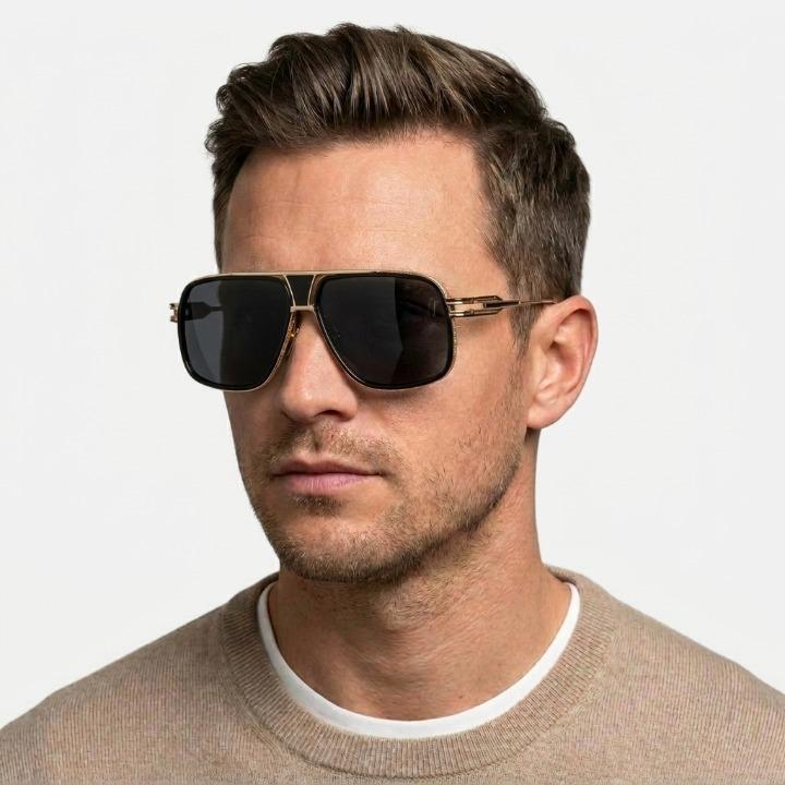 Aviator Sunglasses Oversized Lightweight Metal UV400 Protection