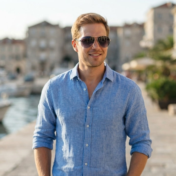 Aviator Sunglasses Polarized UV400 Aluminum Frame