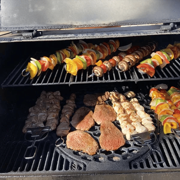 BBQ Skewer Set Double-Pronged Stainless Steel Set of 3