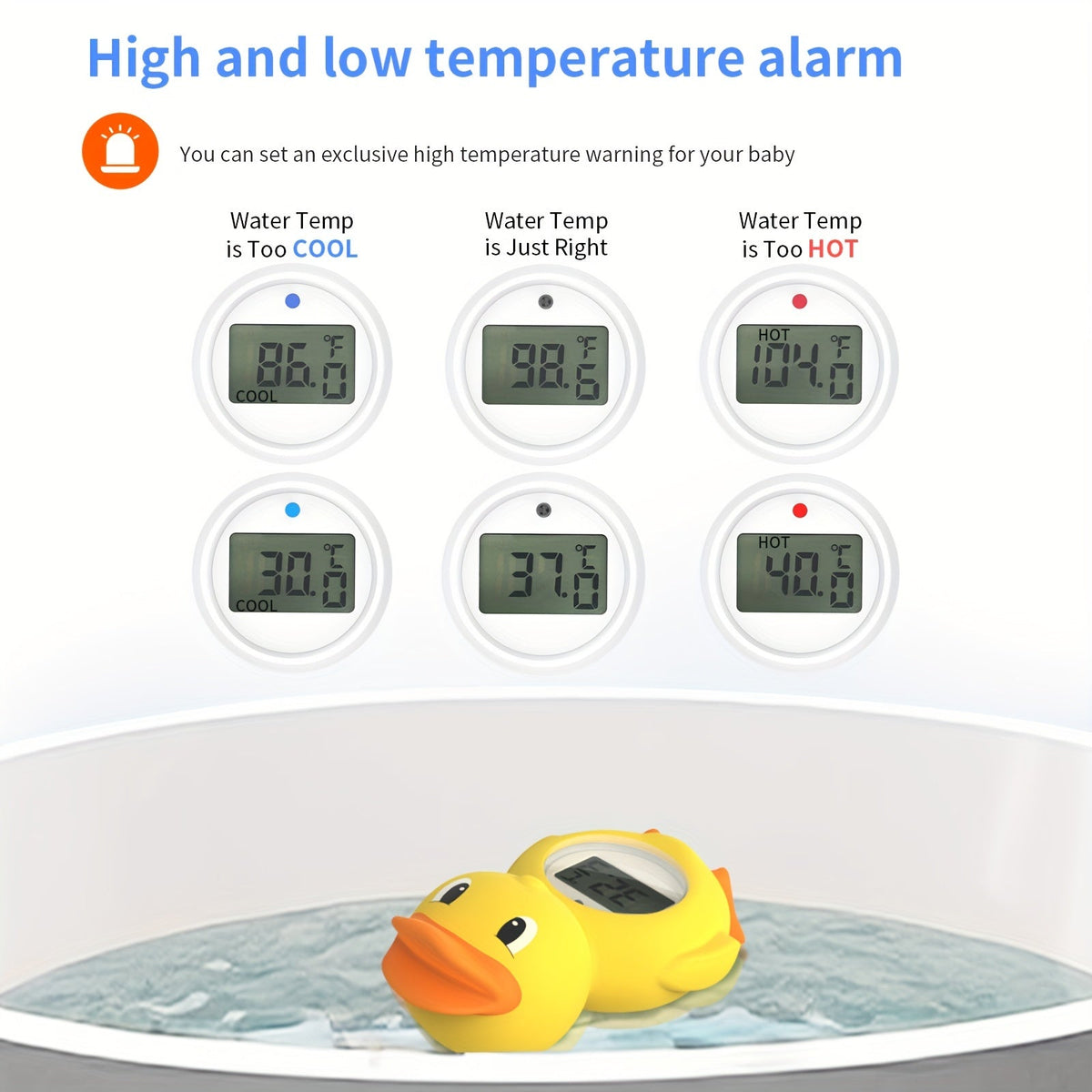 Baby Bath Thermometer Floating Duck Digital LCD Auto On