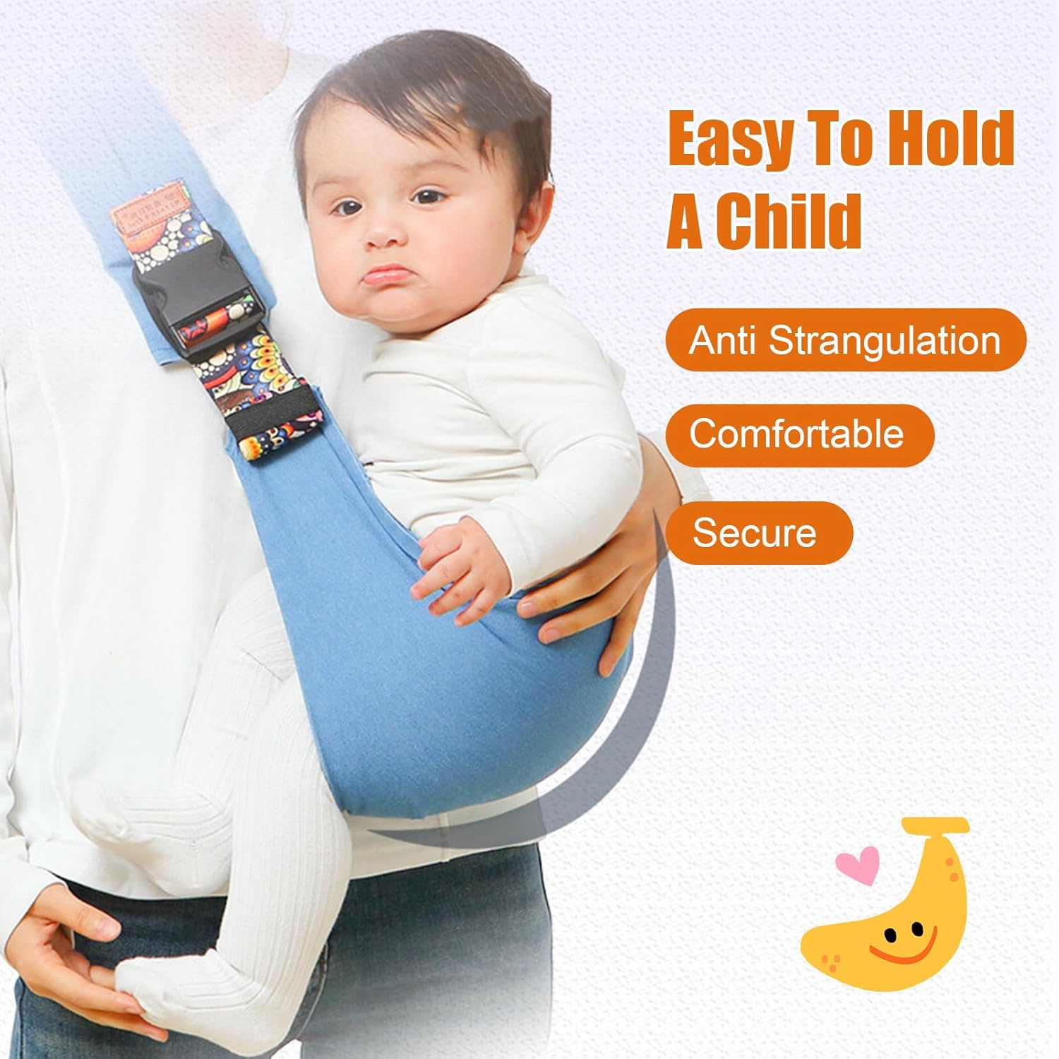 Baby Carrier Ergonomic Posture Support Adjustable Buckle Cotton Blend