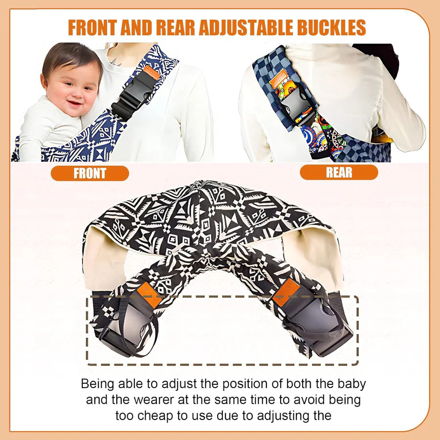 Baby Carrier Ergonomic Quick-Release Buckle & Adjustable Straps