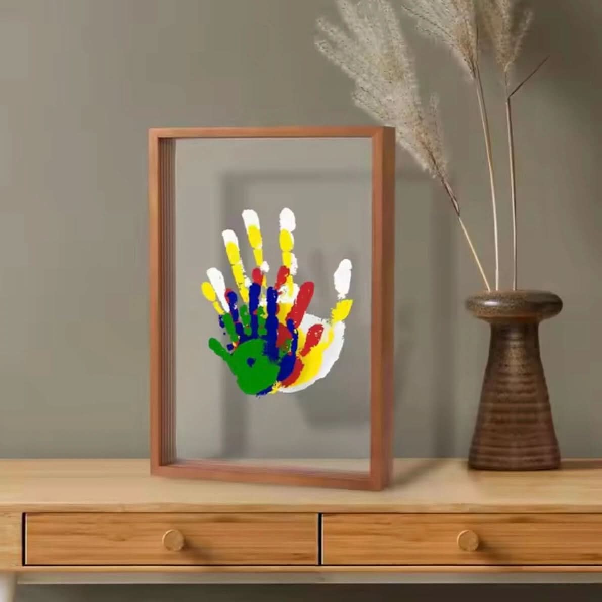 Baby Imprint Kit Non-Toxic Clay & Wood Frame