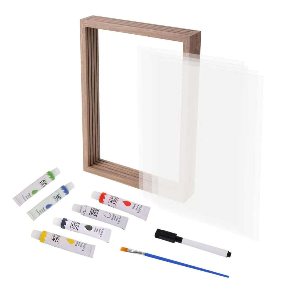 Baby Imprint Kit Non-Toxic Clay & Wood Frame