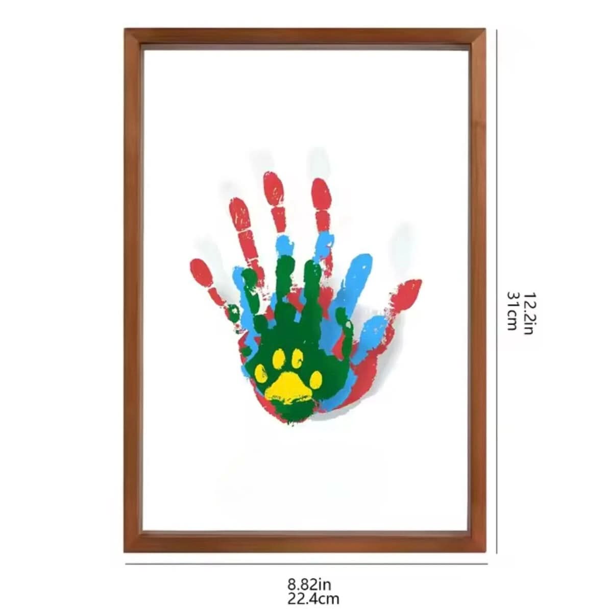 Baby Keepsake Frame Non-Toxic Clay Natural Wood