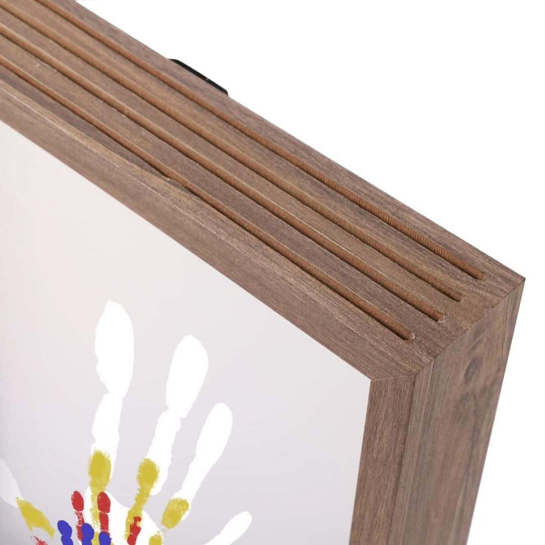 Baby Keepsake Frame Non-Toxic Clay Natural Wood