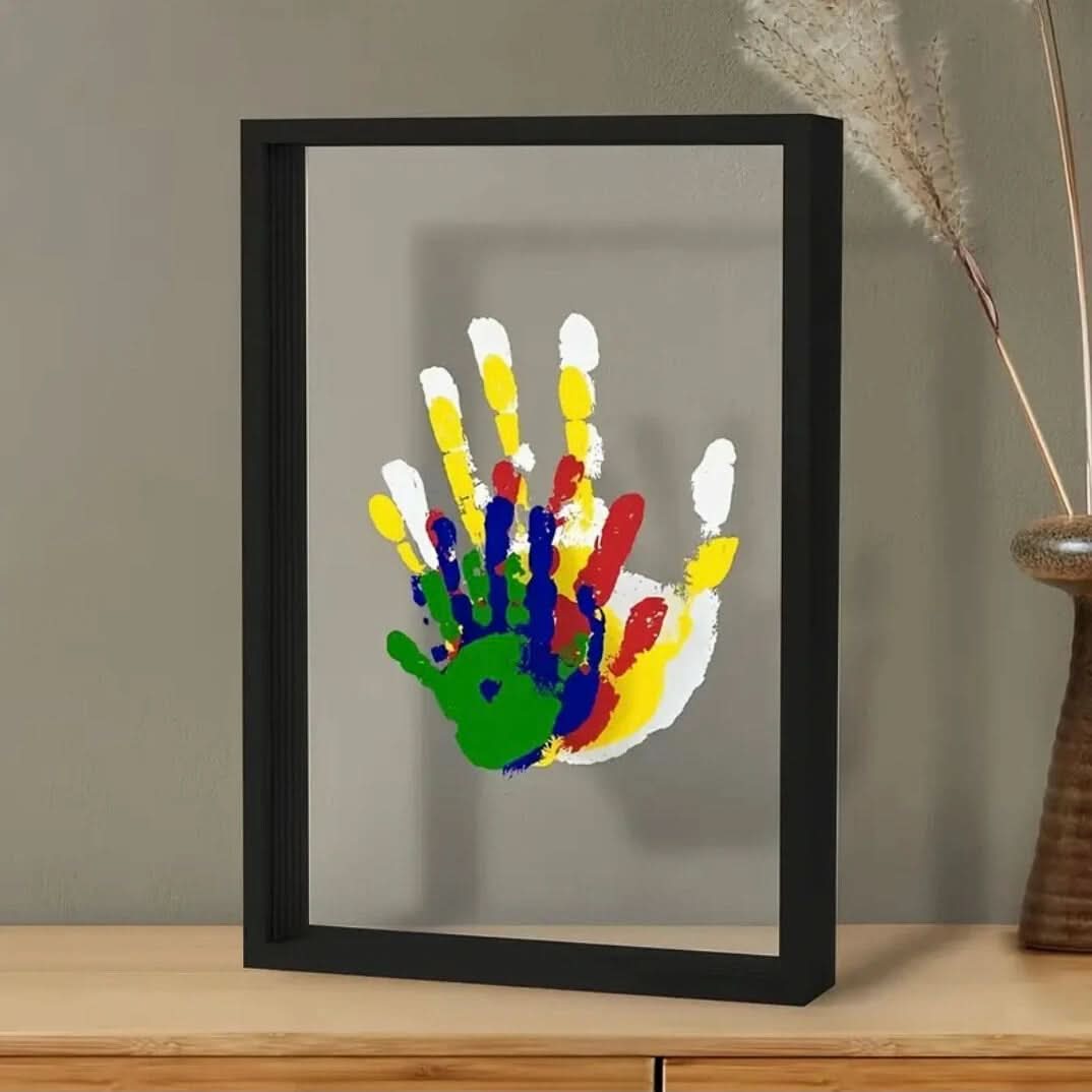 Baby Memory Frame Natural Wood & Non-Toxic Clay Keepsake Kit