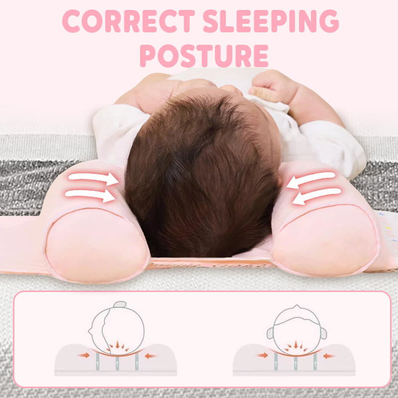 Baby Pillow Ergonomic Hollow-Zone Breathable Cotton Blend