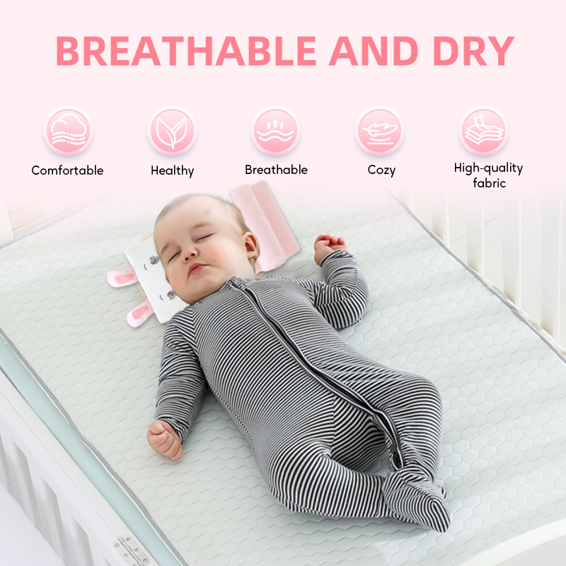 Baby Pillow Ergonomic Hollow-Zone Breathable Cotton Blend