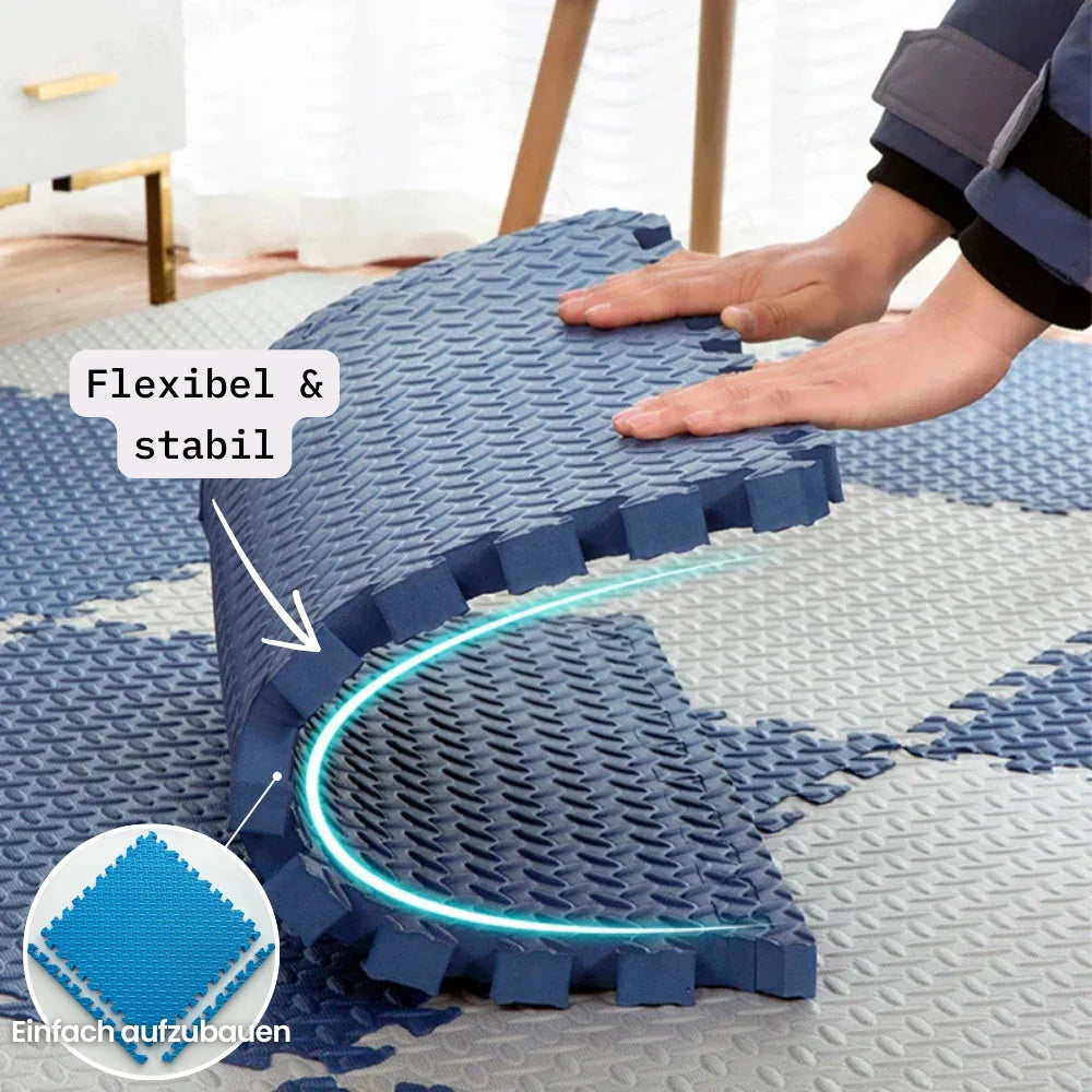Baby Play Mat Cushioned Shock-Absorbing Interlocking Set of 12