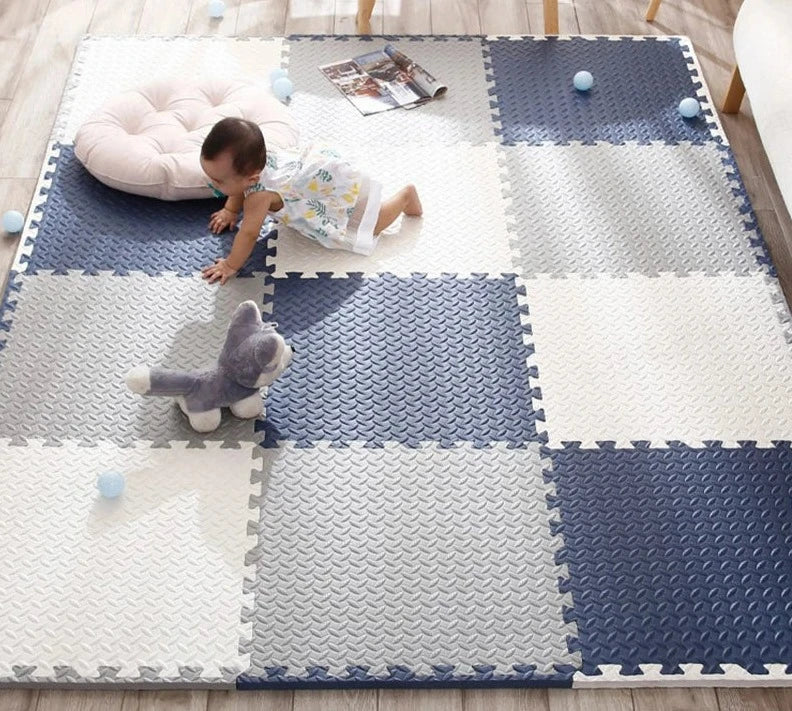 Baby Play Mat Cushioned Shock-Absorbing Interlocking Set of 12