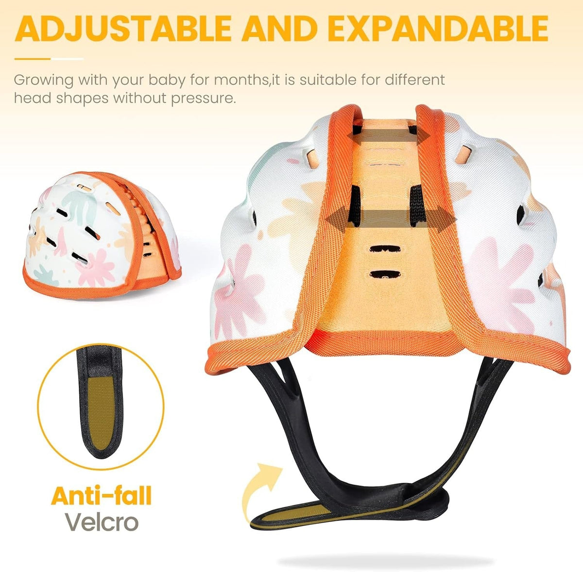 Baby Safety Helmet 360-Degree Breathable Adjustable Strap