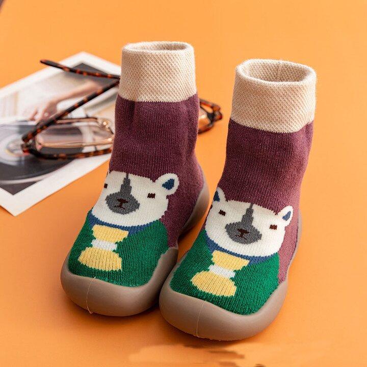 Baby Slippers Terry Lining Non-Slip Sole & Padded Footbed