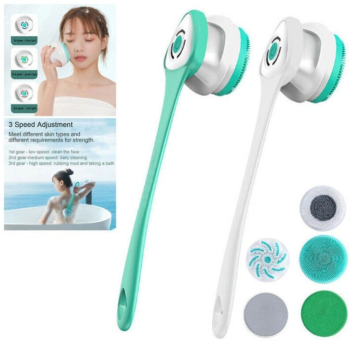 Back Scrubber Brush Rotating Head & Ergonomic Handle
