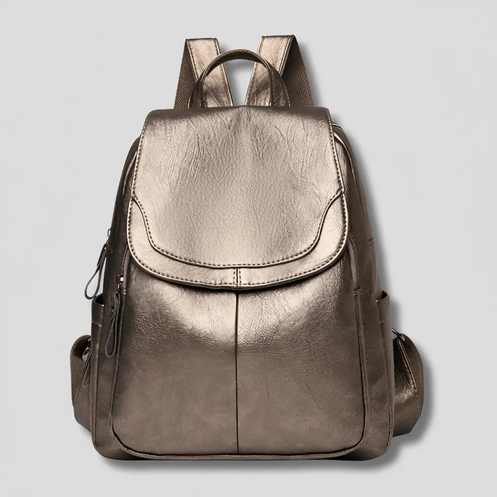 Backpack Anti-Theft Hidden Zipper Embossed PU Leather