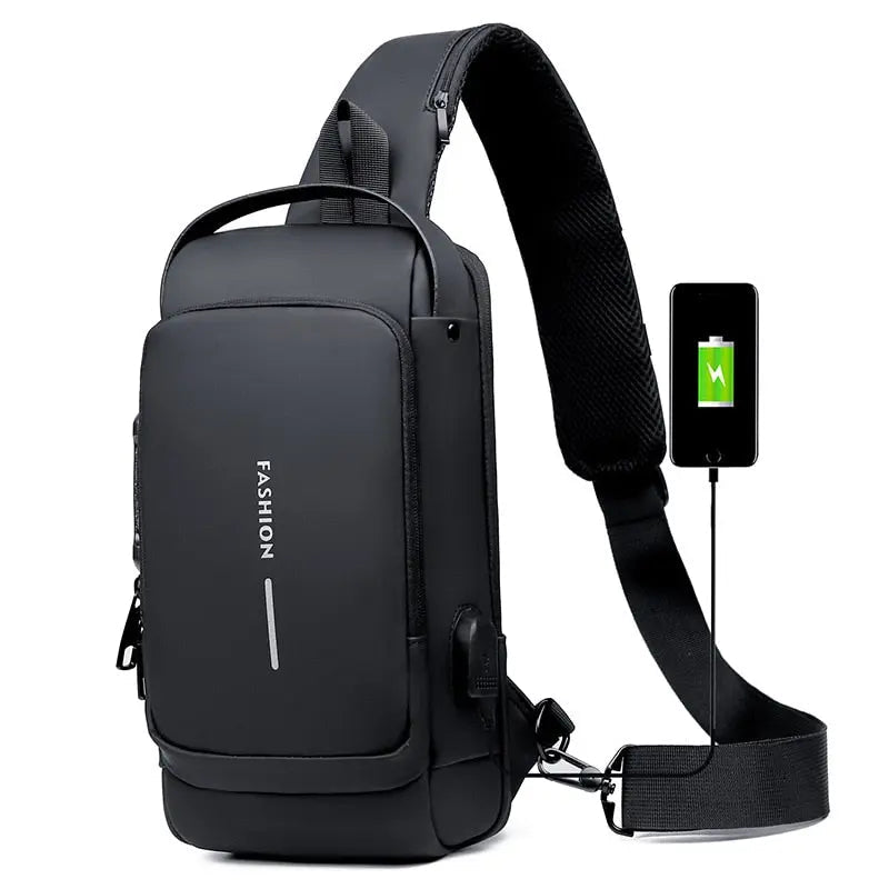 Backpack Cut-Resistant Fabric RFID Protection & USB Port