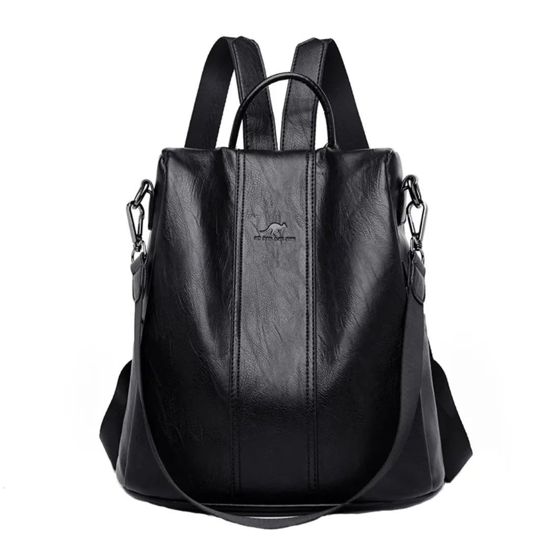 Backpack Hidden Anti-Theft Zipper Convertible Faux Leather