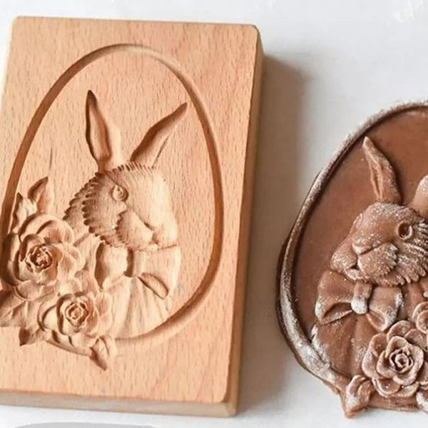 Baking Mold Hand-Carved Wood Non-Stick 20 Designs