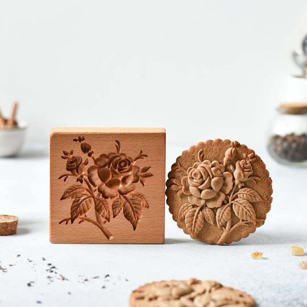 Baking Mold Hand-Carved Wood Non-Stick 20 Designs