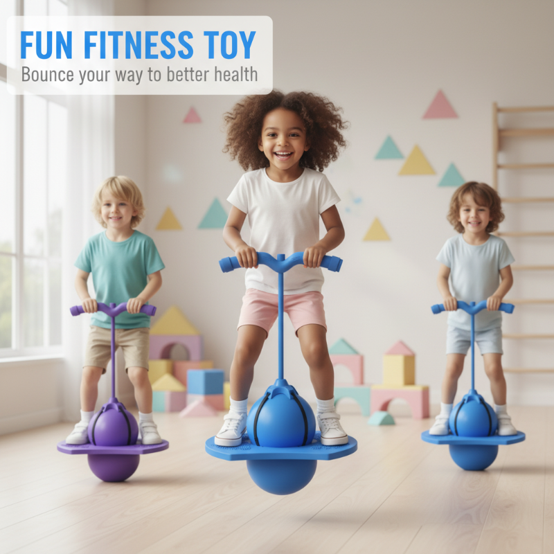 Balance Jump Ball Removable Foam Handles & Textured Non-Slip Platform