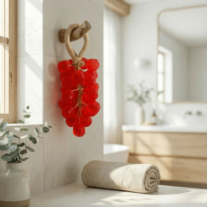 Bar Soap Glycerin Grape Shape With Hanging Loop