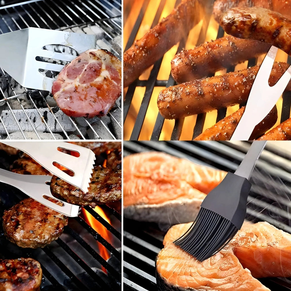 Barbecue Tool Set Stainless Steel Oxford Carry Bag