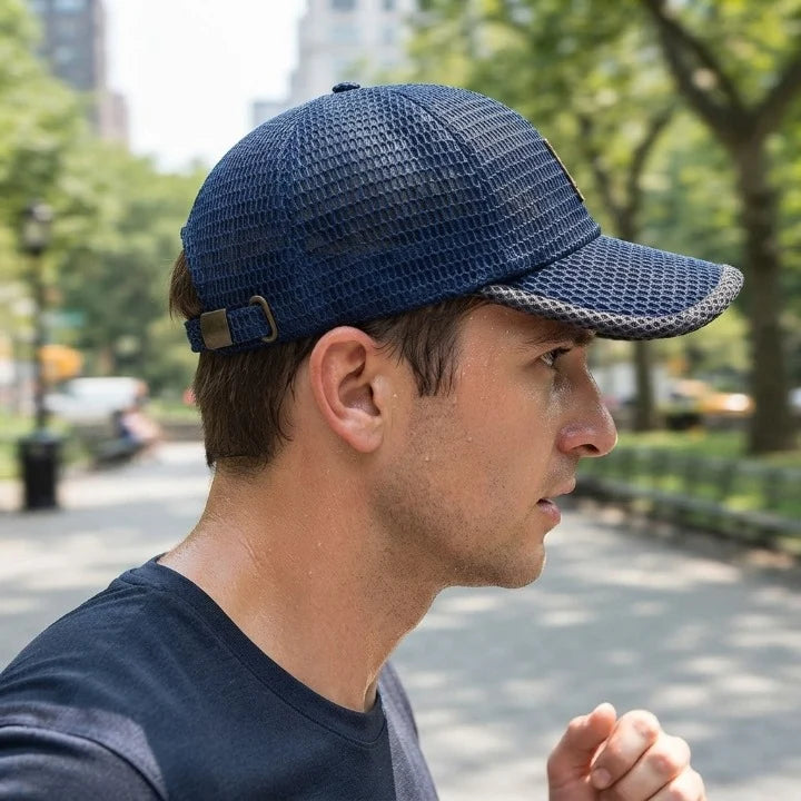 Baseball Cap Breathable Mesh Adjustable Closure UV Protection