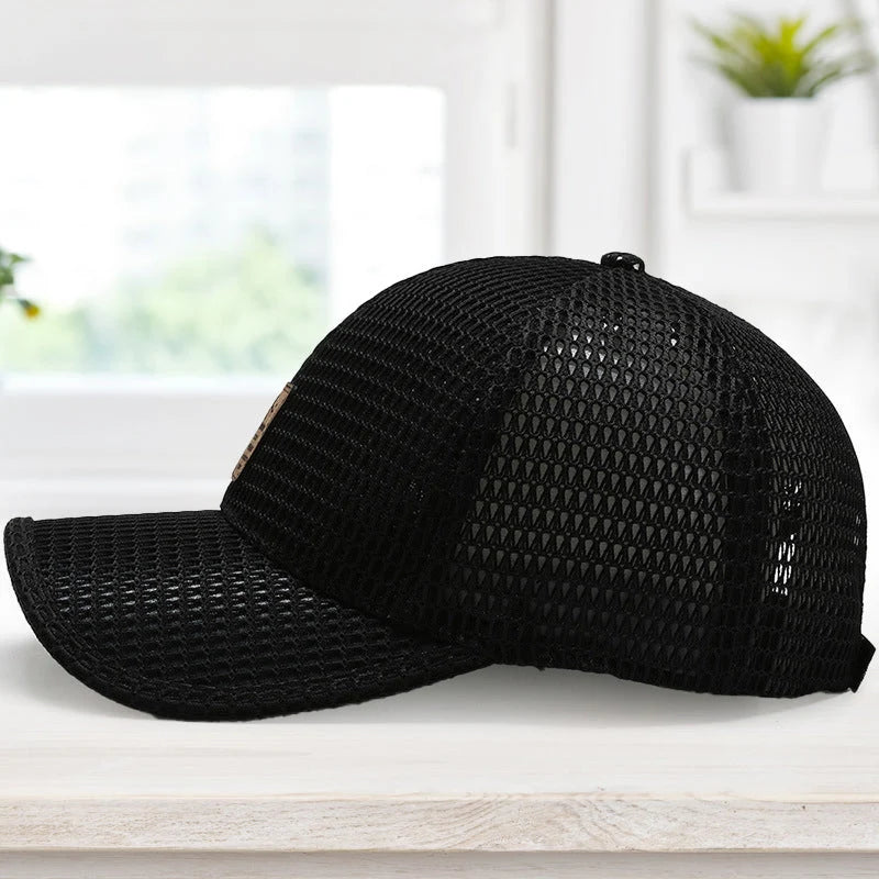 Baseball Cap Breathable Mesh Adjustable Closure UV Protection