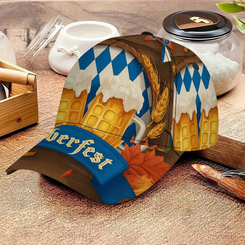 Baseball Cap Oktoberfest Print Adjustable Snapback