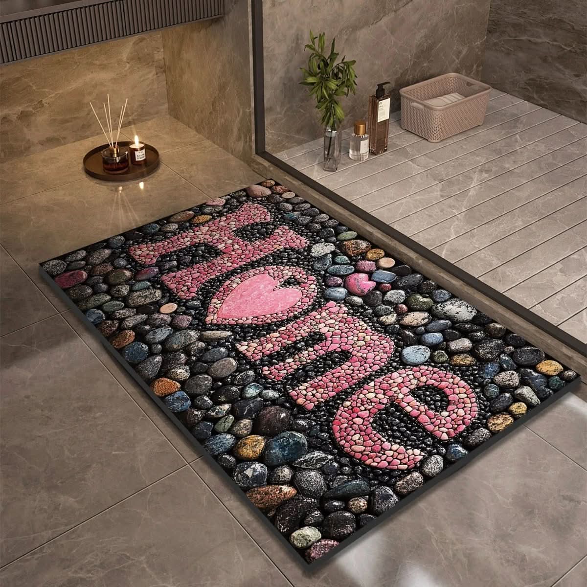 Bath Mat Diatomaceous Earth Quick-Drying Non-Slip Base
