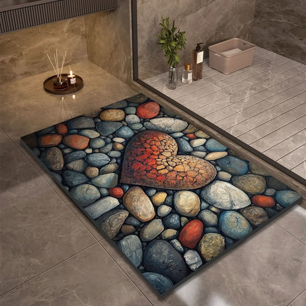 Bath Mat Diatomaceous Earth Quick-Drying Non-Slip Base