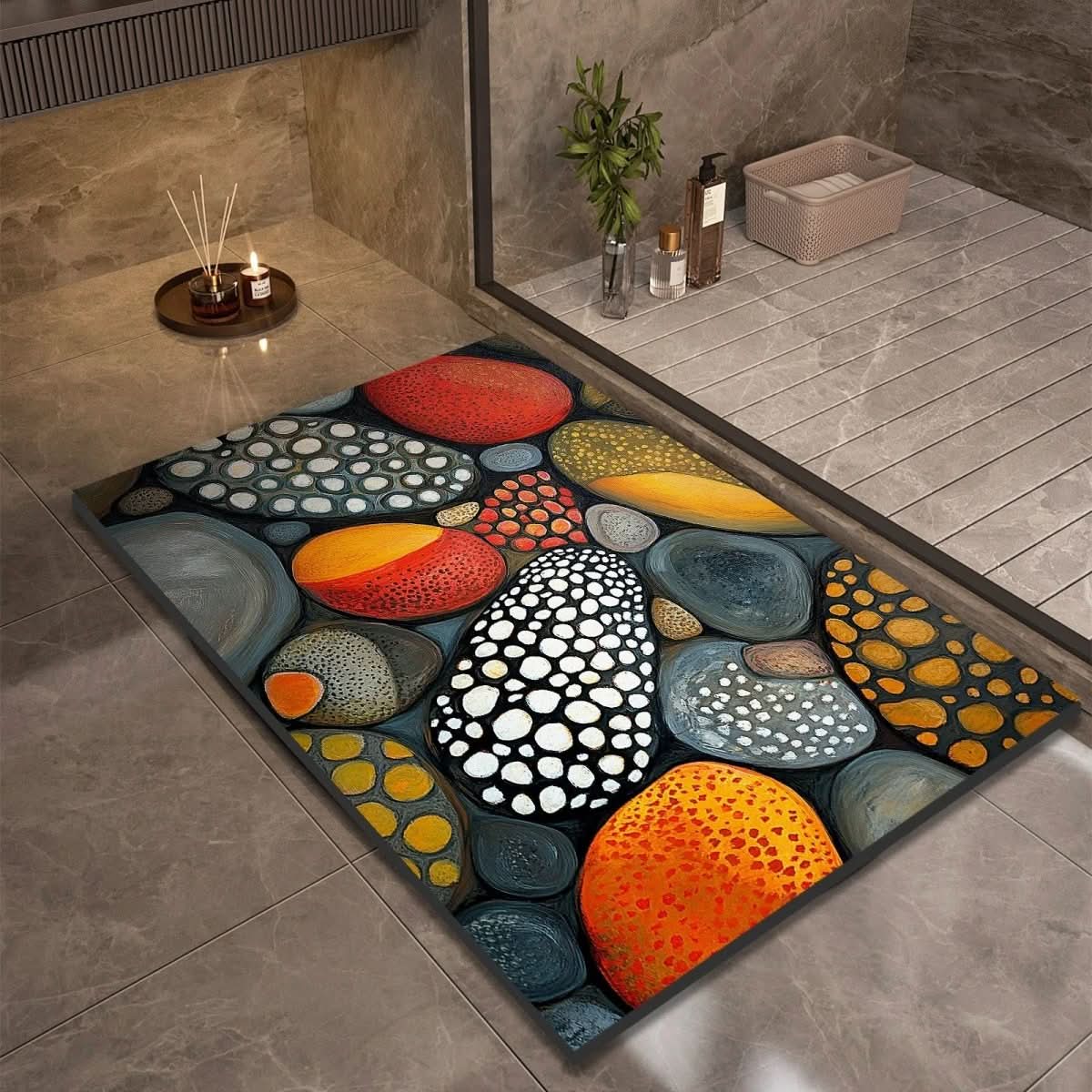 Bath Mat Diatomaceous Earth Quick-Drying Non-Slip Base