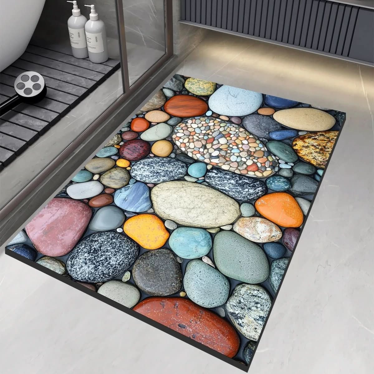 Bath Mat Diatomaceous Earth Quick-Drying Non-Slip Base