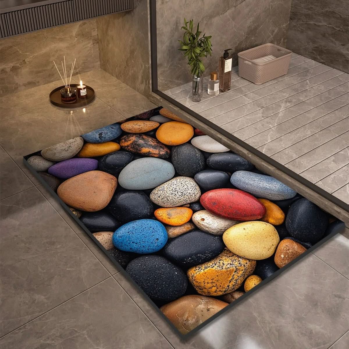 Bath Mat Diatomaceous Earth Quick-Drying Non-Slip Base