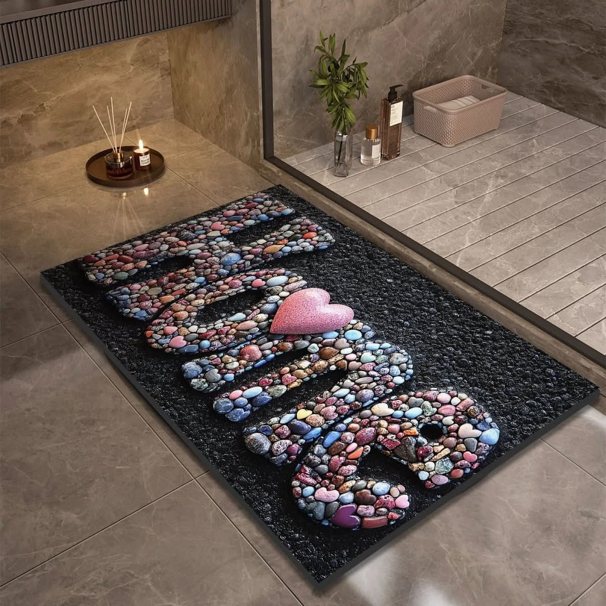 Bath Mat Diatomaceous Earth Quick-Drying Non-Slip Base