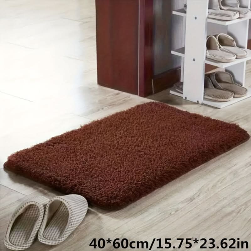 Bath Mat Extra-Thick Plush Microfiber Anti-Slip Backing & Quick-Drying