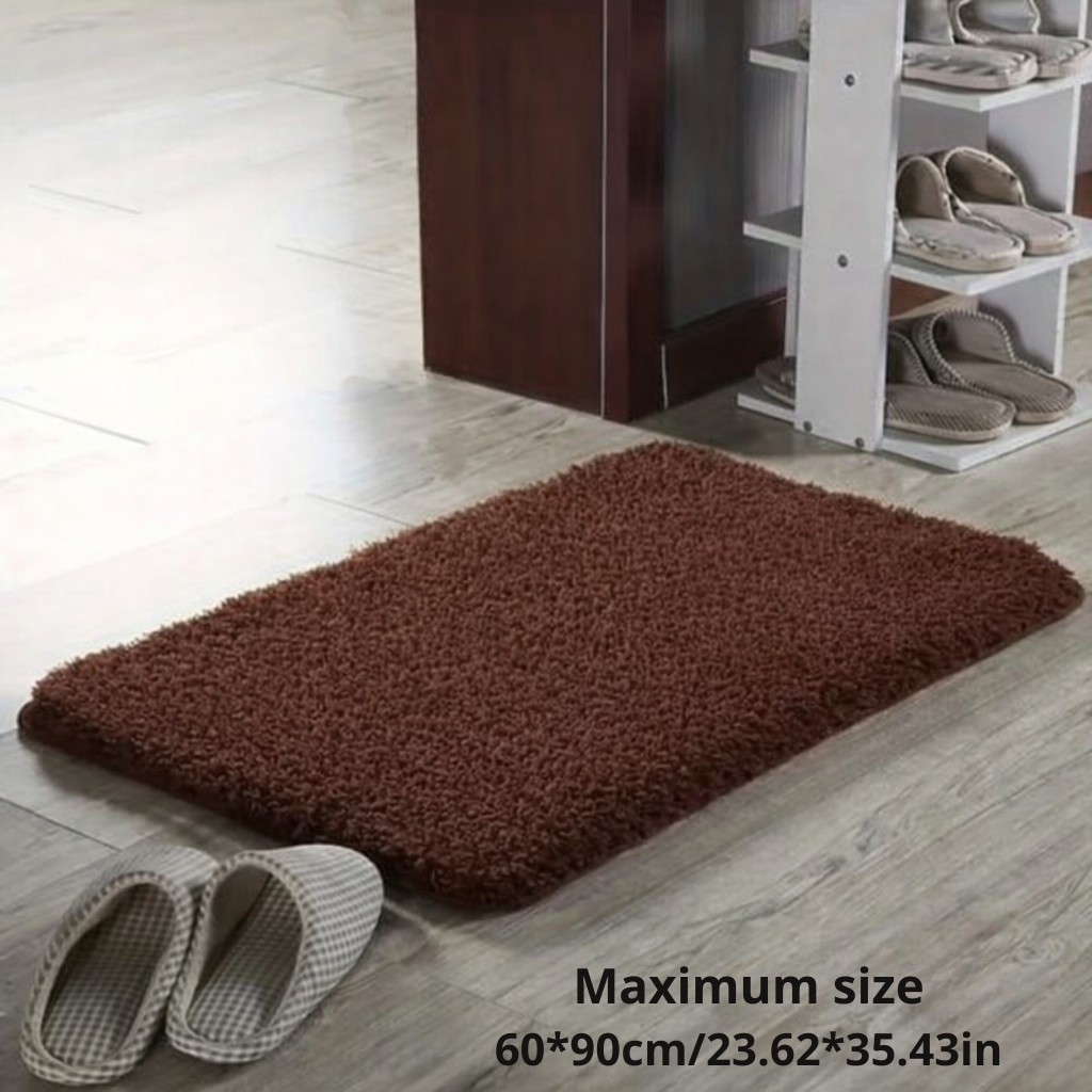 Bath Mat Extra-Thick Plush Microfiber Anti-Slip Backing & Quick-Drying