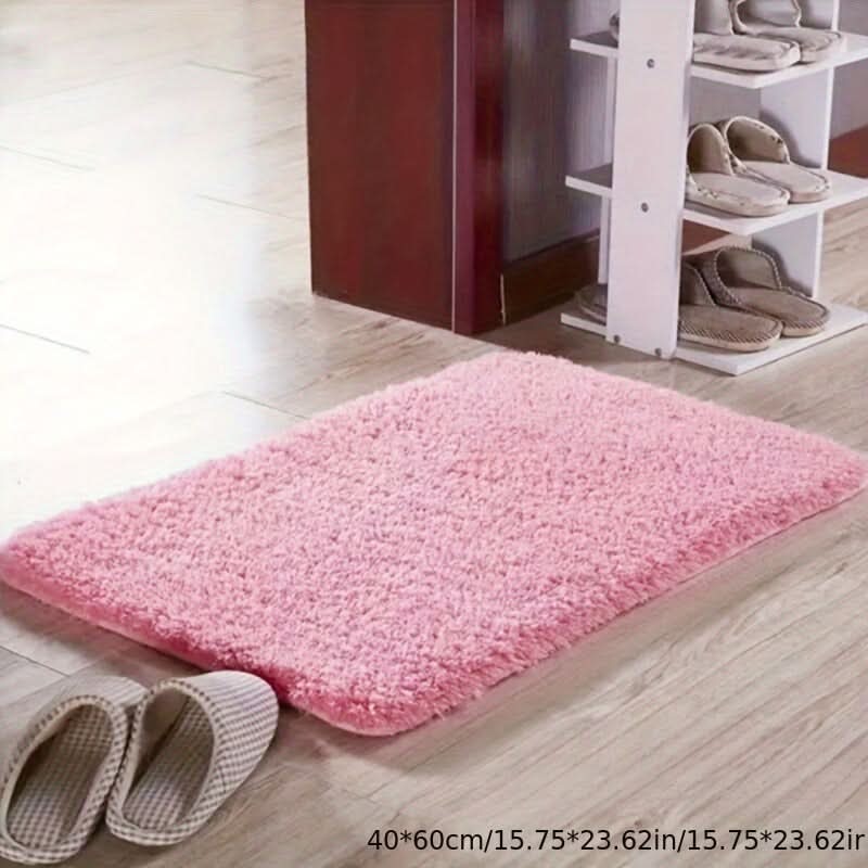 Bath Mat Extra-Thick Plush Microfiber Anti-Slip Backing & Quick-Drying
