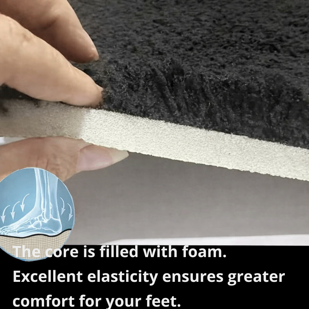 Bath Mat Extra-Thick Plush Microfiber Anti-Slip Backing & Quick-Drying
