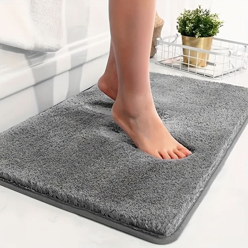 Bath Mat Extra-Thick Plush Microfiber Anti-Slip Backing & Quick-Drying
