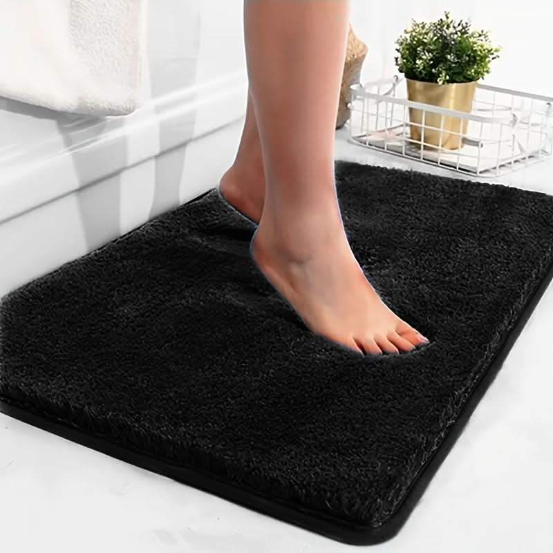 Bath Mat Extra-Thick Plush Microfiber Anti-Slip Backing & Quick-Drying