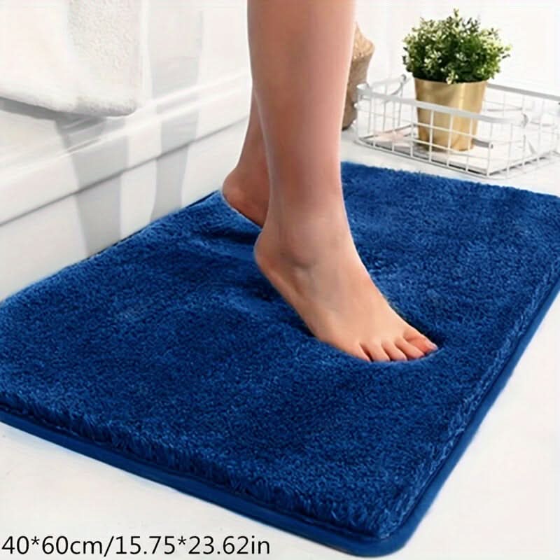 Bath Mat Extra-Thick Plush Microfiber Anti-Slip Backing & Quick-Drying
