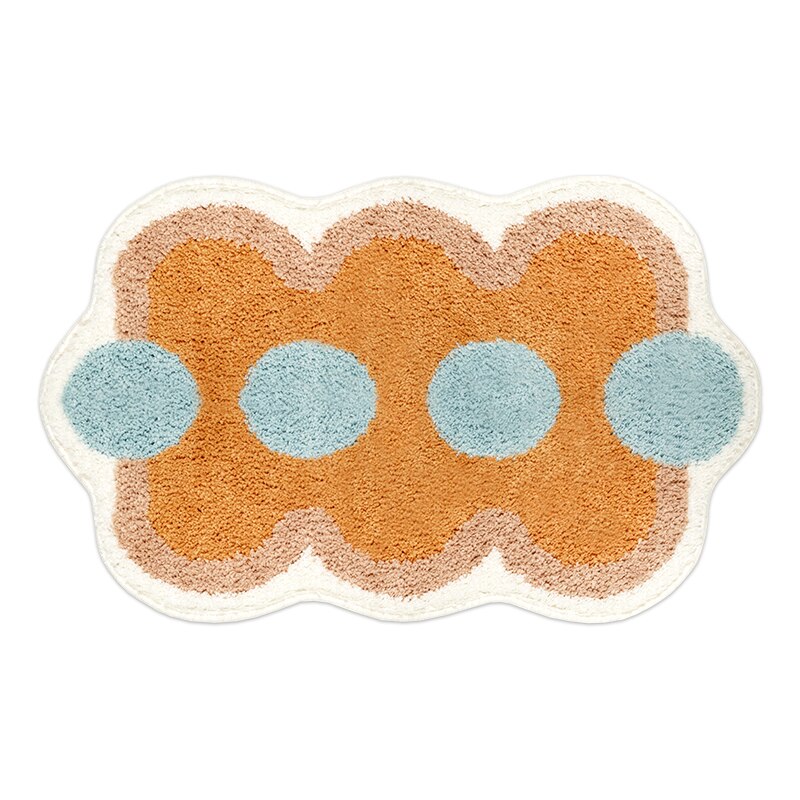 Bath Mat Geometric High Absorbency Non-Slip Backing