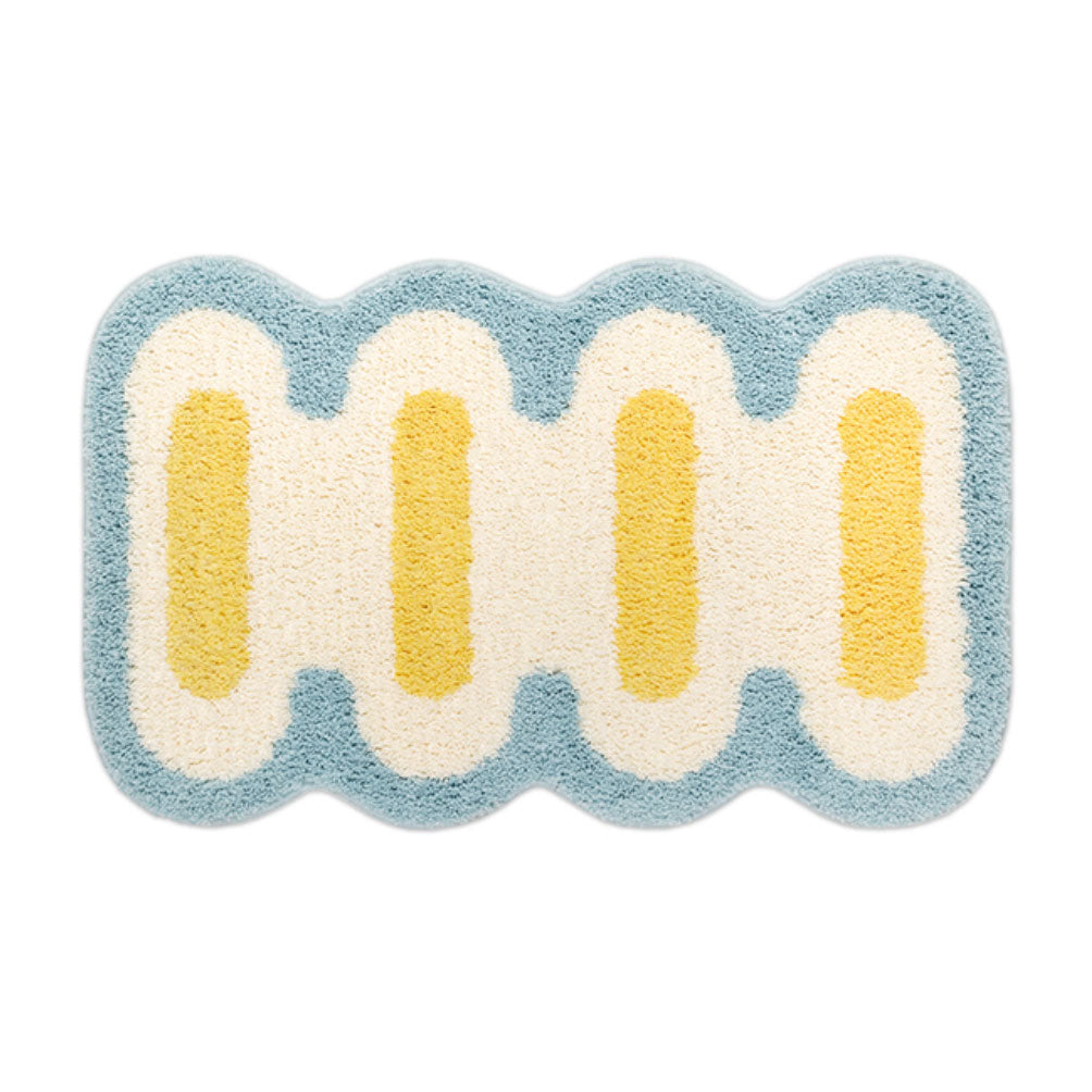 Bath Mat Geometric High Absorbency Non-Slip Backing