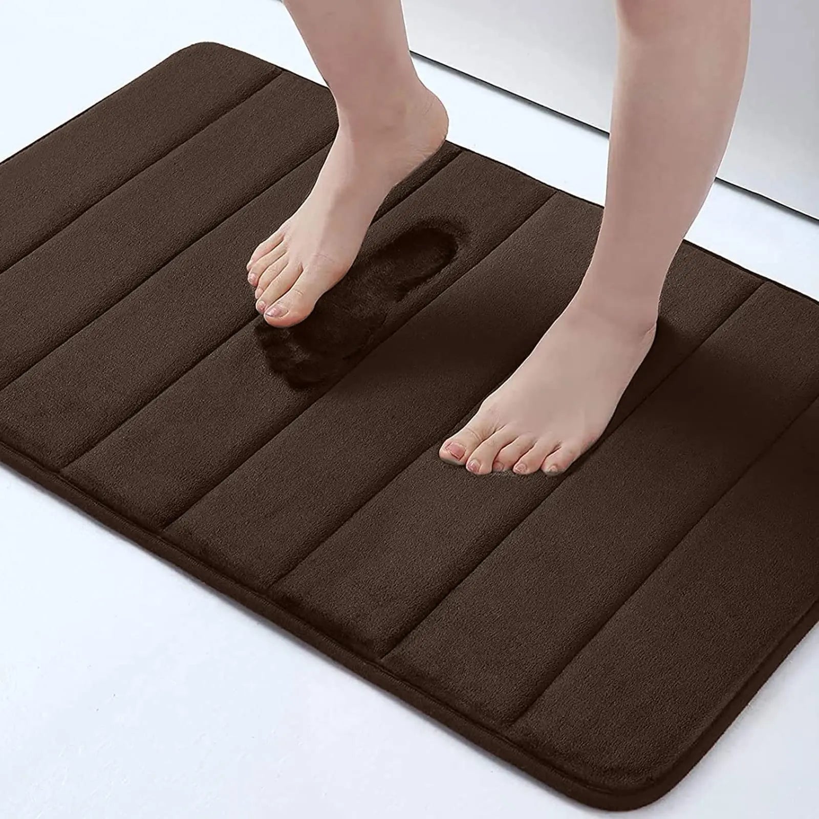 Bath Mat Memory Foam Microfiber Non-Slip Backing