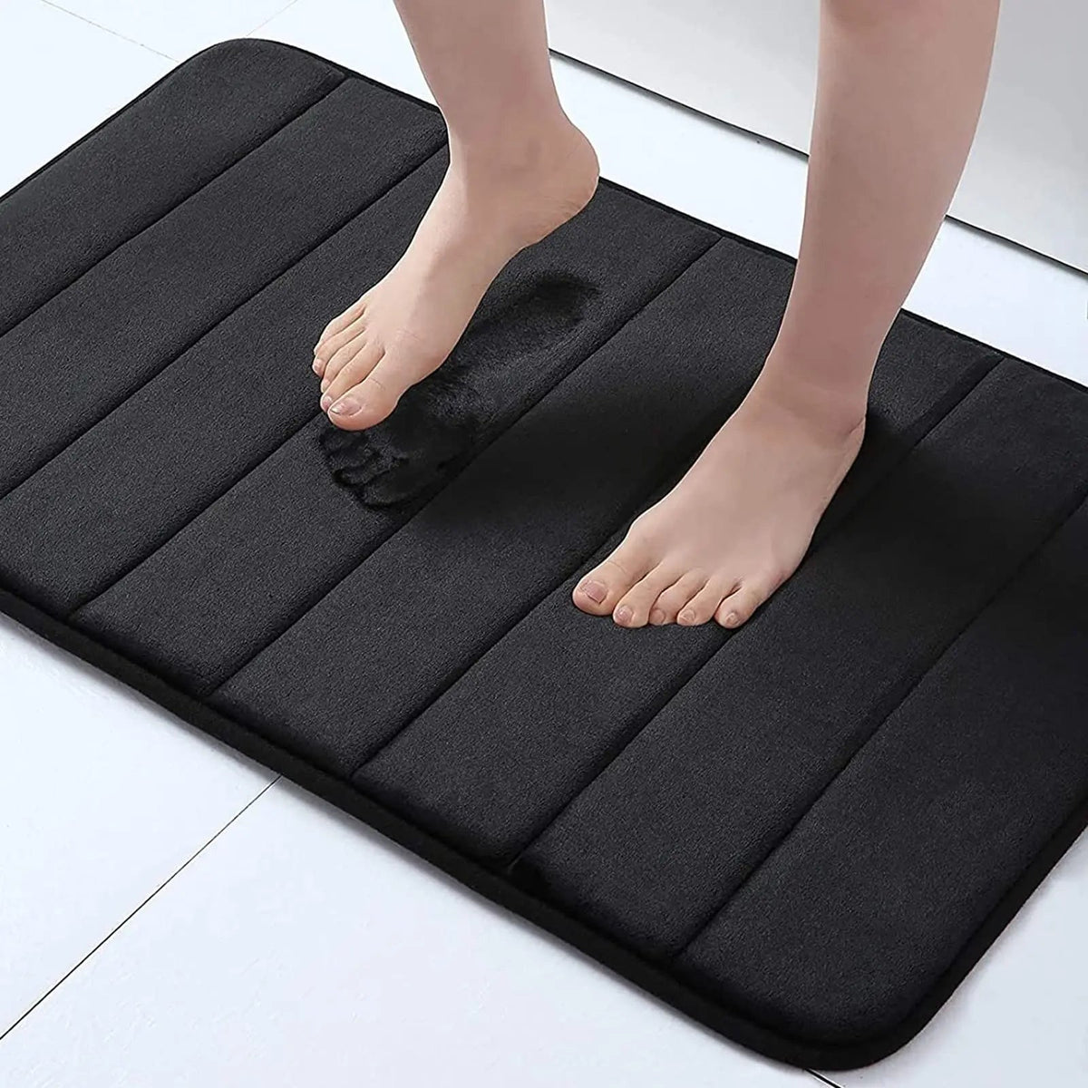 Bath Mat Memory Foam Microfiber Non-Slip Backing